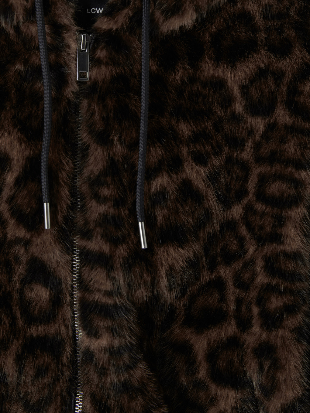 Hooded Leopard Print Women's Fur-7