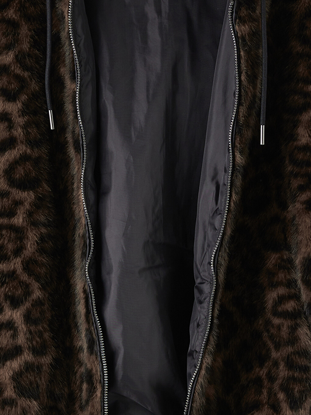Hooded Leopard Print Women's Fur-8