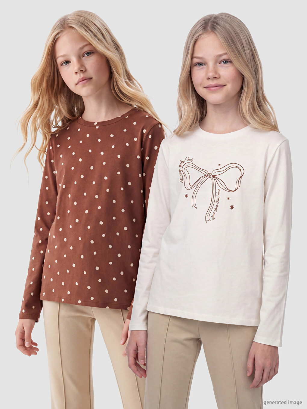 Crew Neck Girls' 2 Pack T-shirt