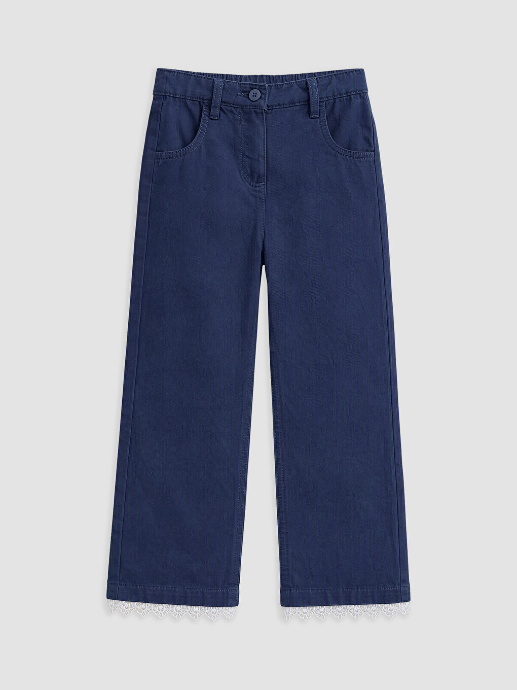 Regular Fit Girls' Gabardine Trousers
