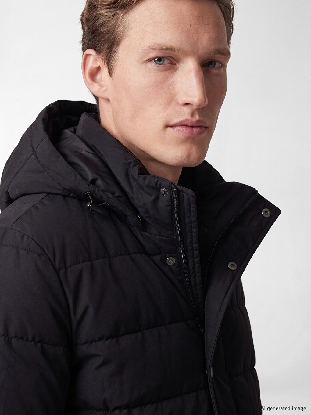 Man Black Puffer Coat-2