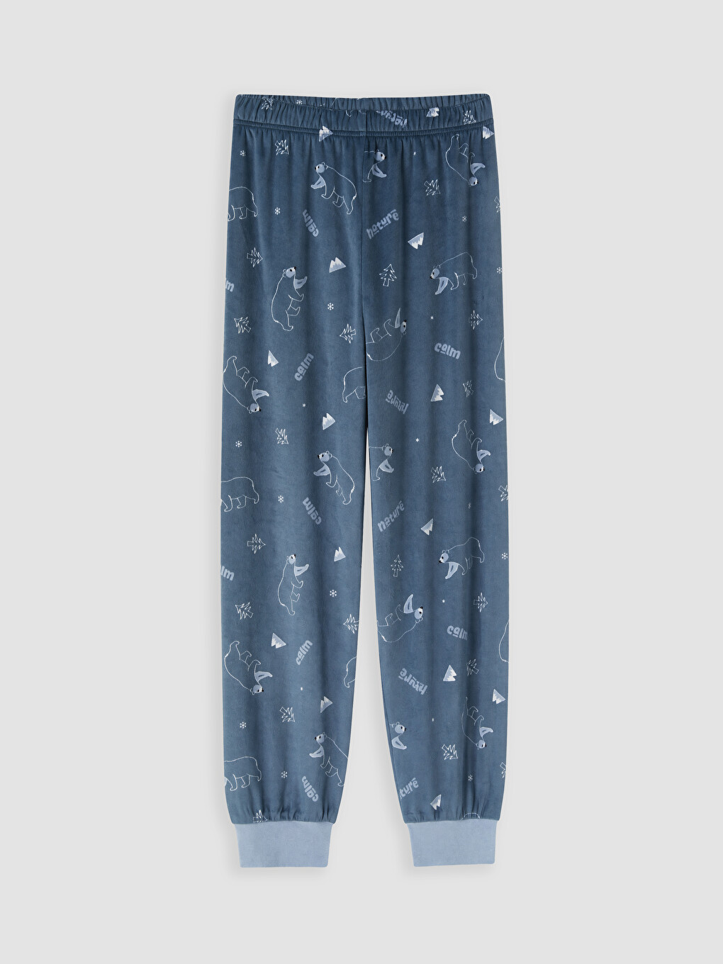 Bisiklet Yaka Kadife Erkek Çocuk Pijama Takımı-4