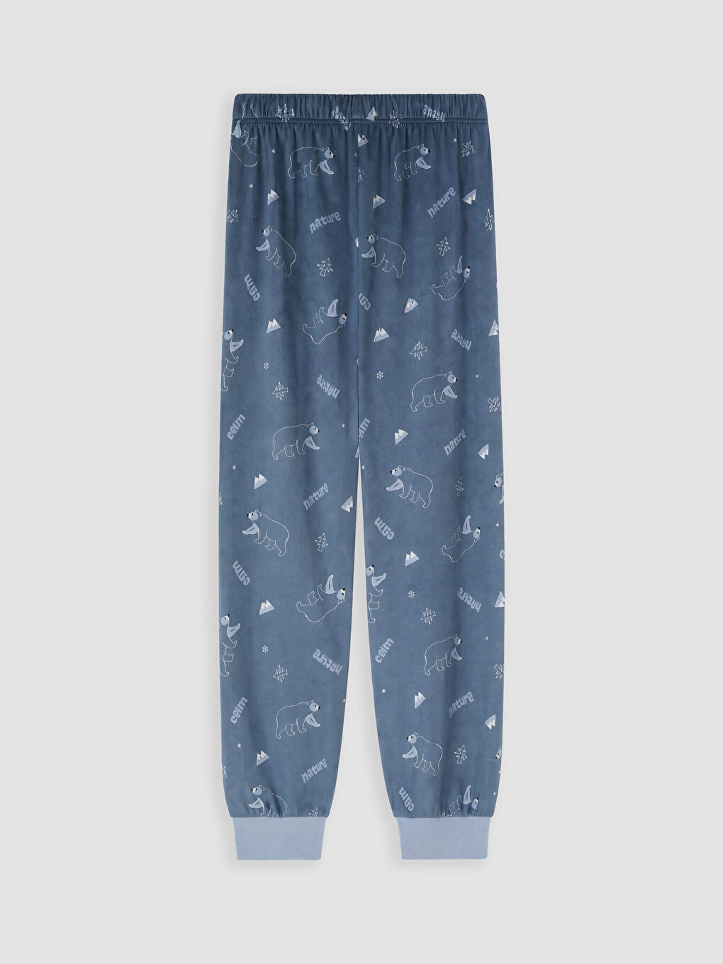 Bisiklet Yaka Kadife Erkek Çocuk Pijama Takımı-6