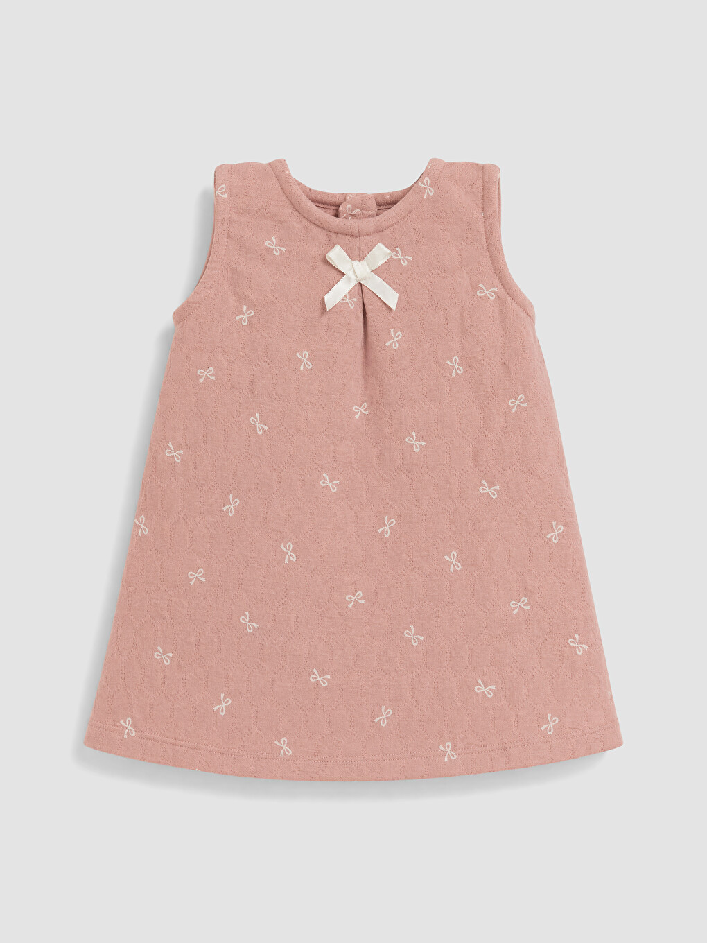 Bow Patterned Baby Girls' Dress Set-1