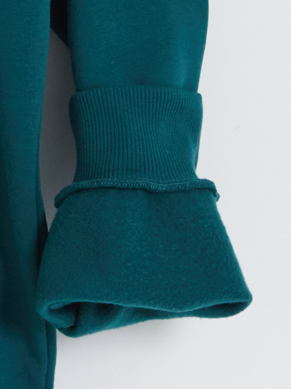 Petrol Dik Yaka Nakışlı Erkek Sweatshirt-7
