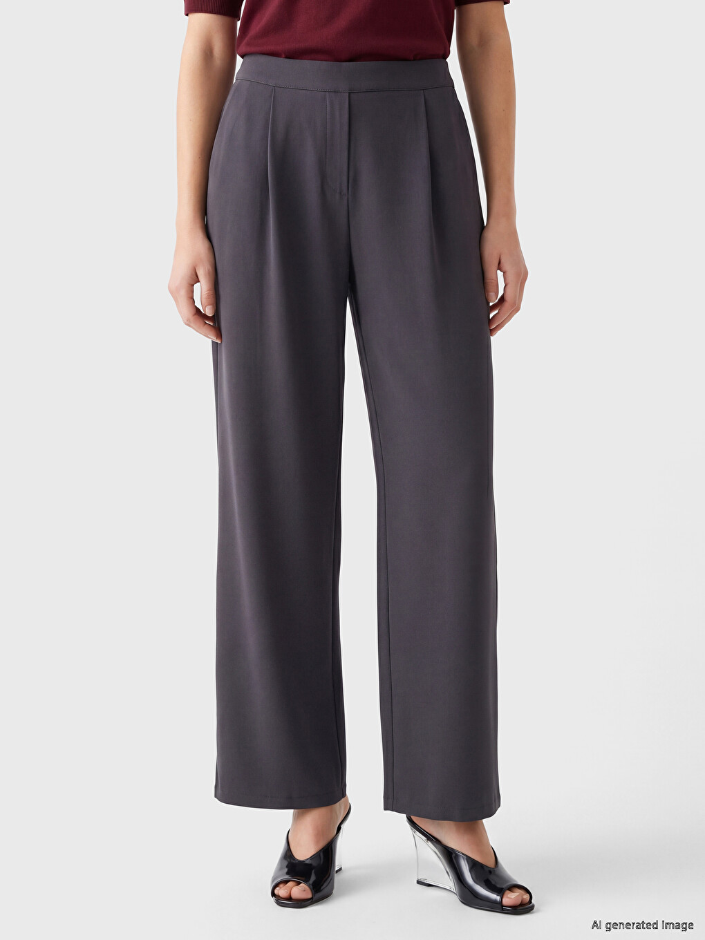 Wide Leg Women's Trousers-1