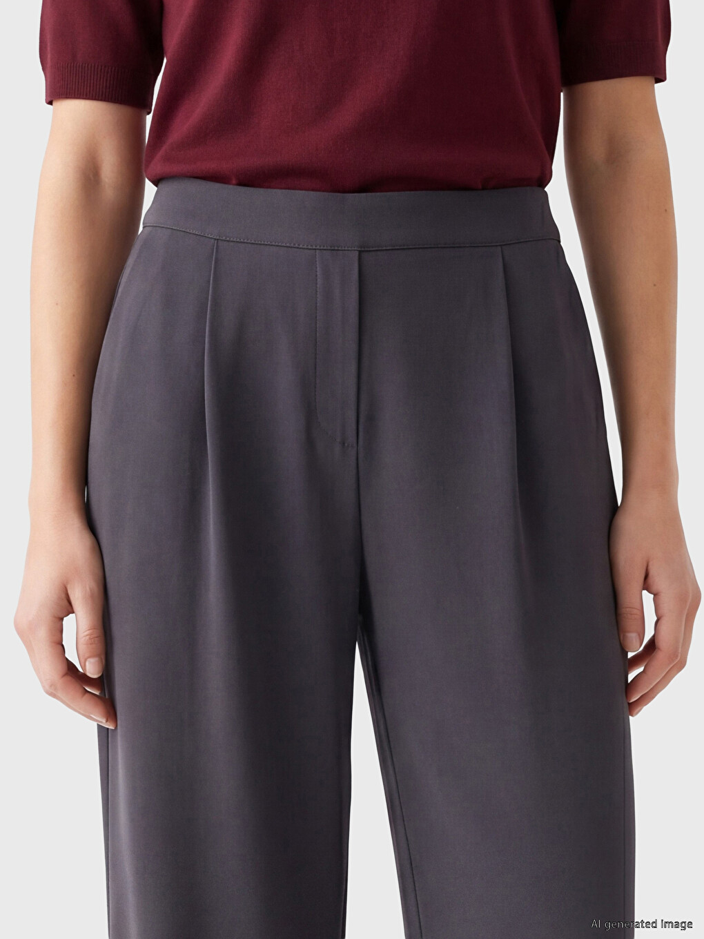 Wide Leg Women's Trousers-2