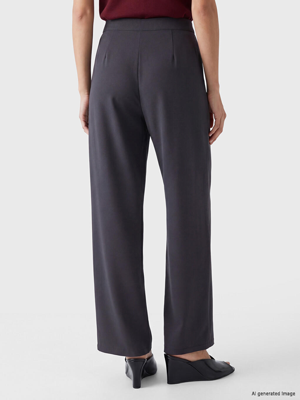 Wide Leg Women's Trousers-3