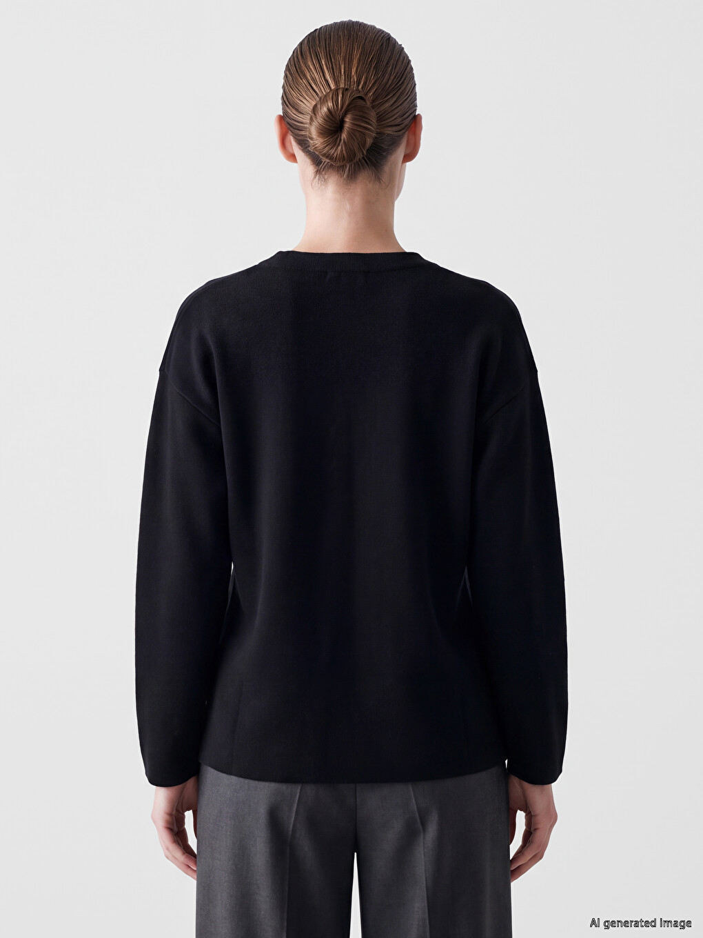 Cardigan En Maille Pour Femme À Col En V-3