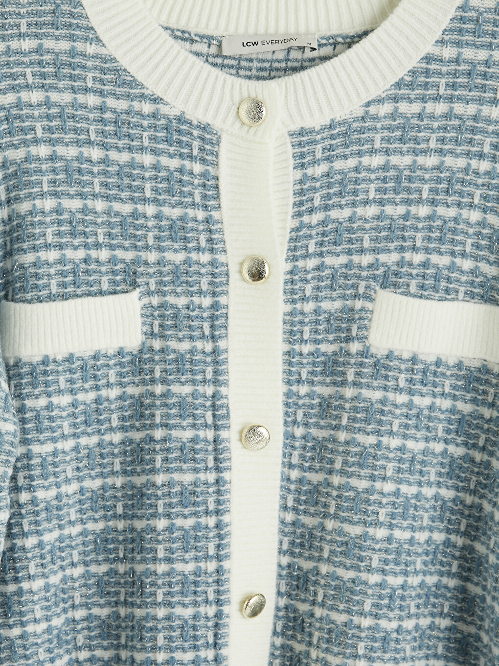 Cardigan Tricotat Pentru Femei Cu Model Cu Guler Rotund Basic-6