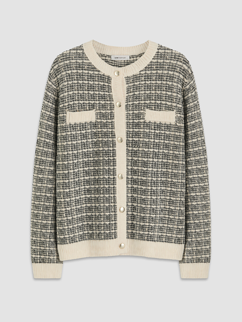 Crew Neck Women's Knitwear Cardigan-4