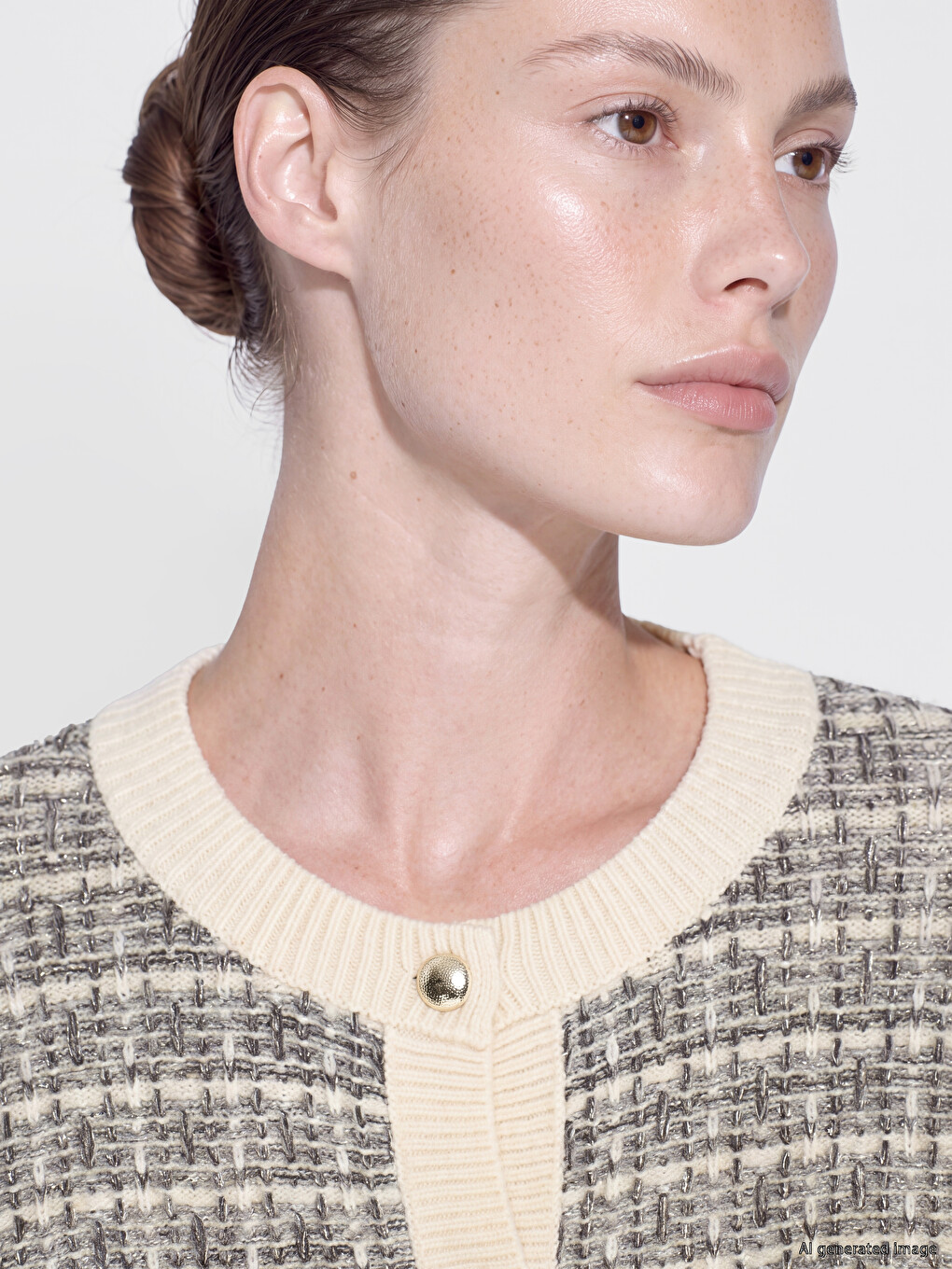 Crew Neck Women's Knitwear Cardigan-2