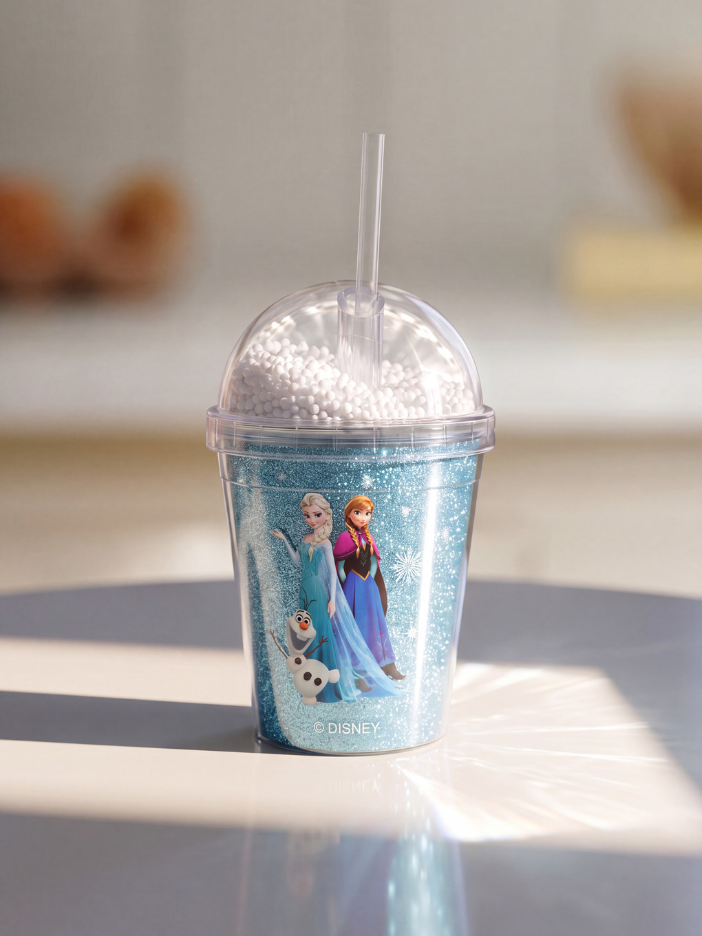 Frozen Printed Strawed Glass 450 Ml