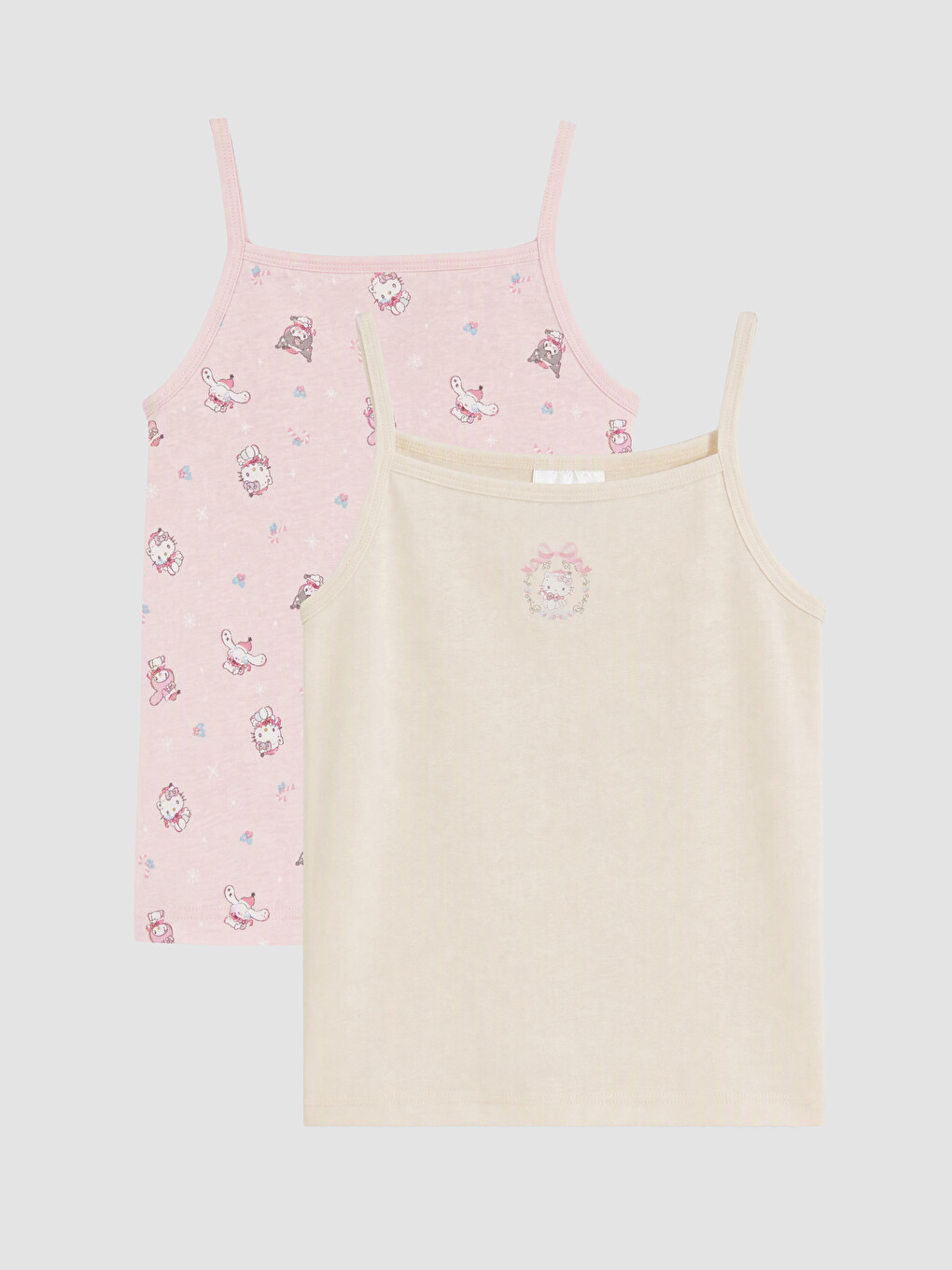 Strappy Girls' Underwear Vest 2 Pack