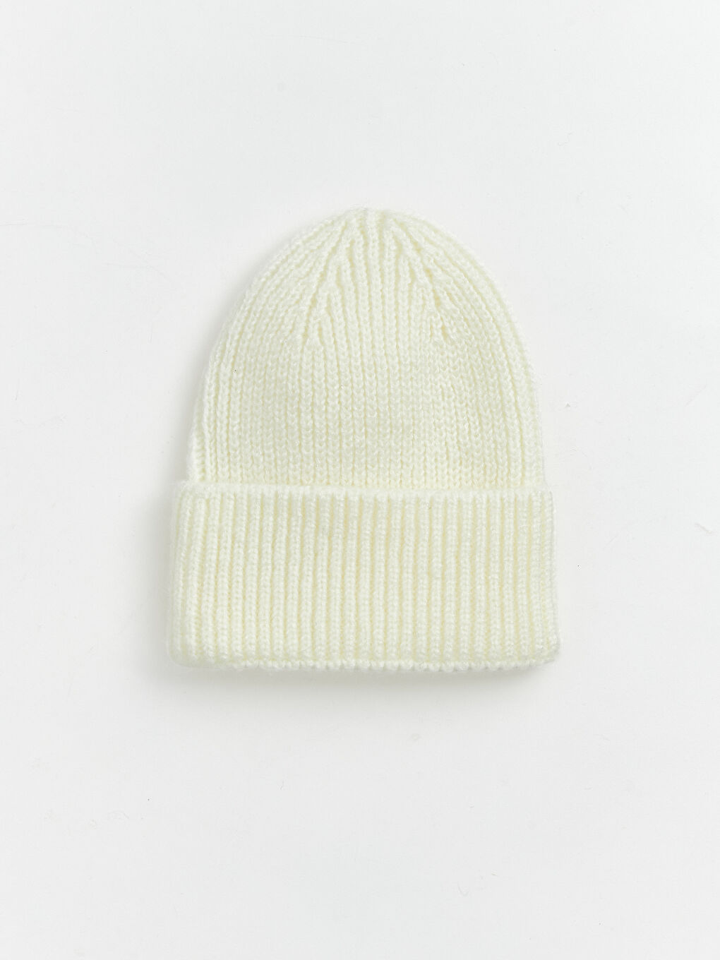 Ekru Basic Kız Çocuk Triko Bere