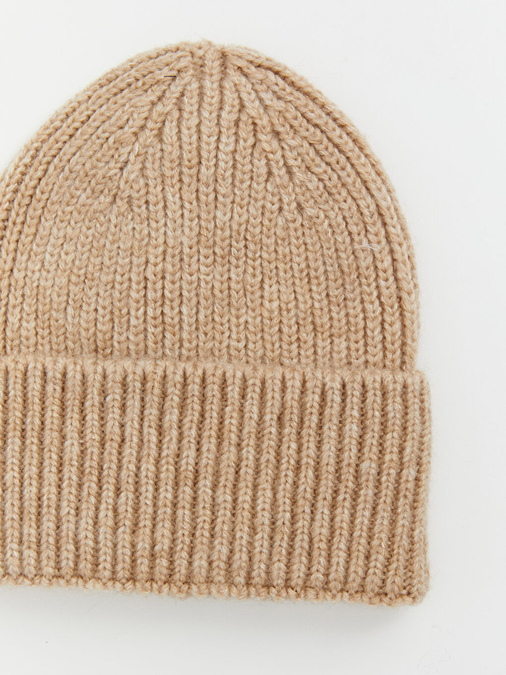 Bej Basic Kız Çocuk Triko Bere-1