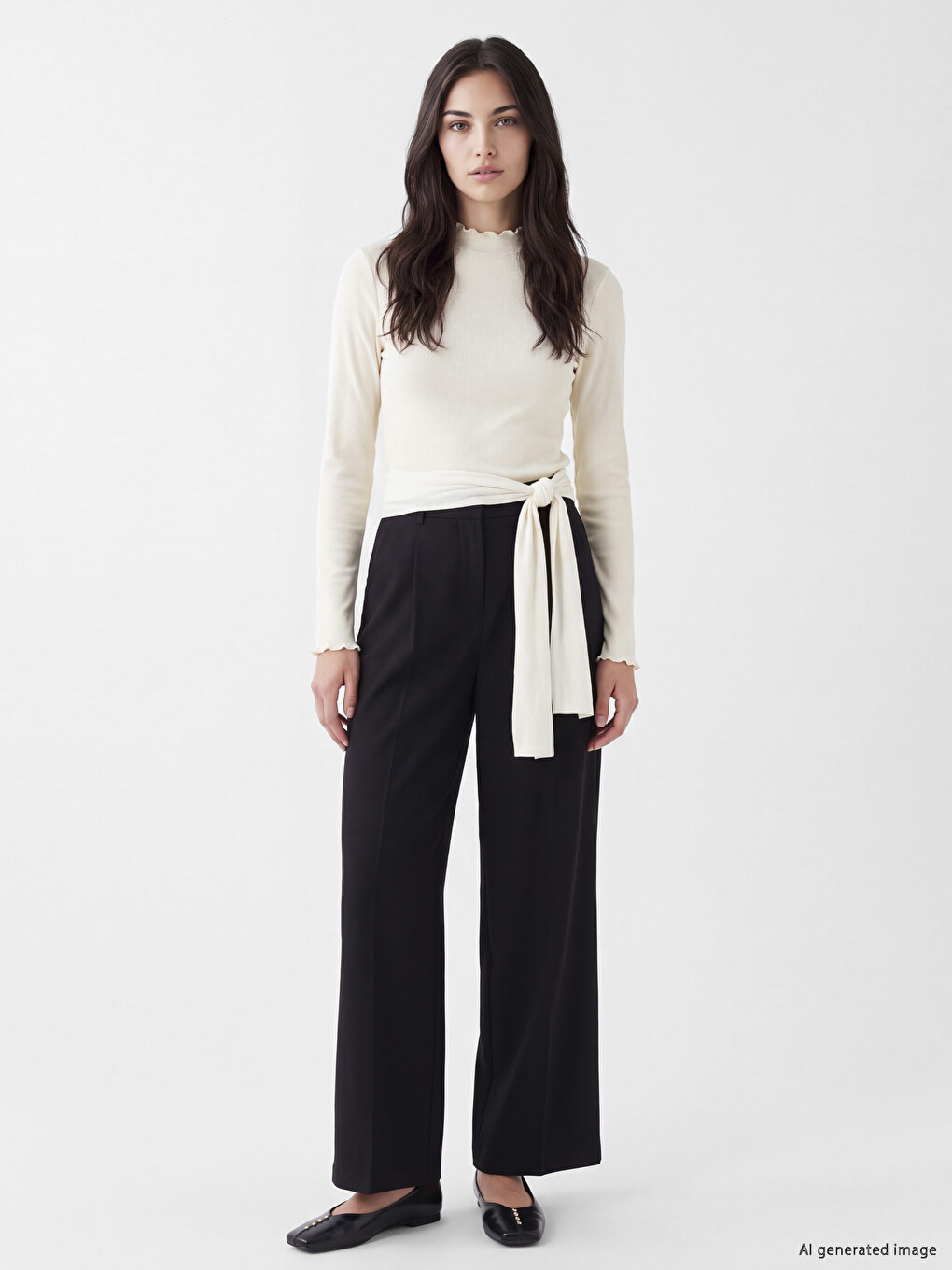 Mock Neck Women's Ribbed Body-1