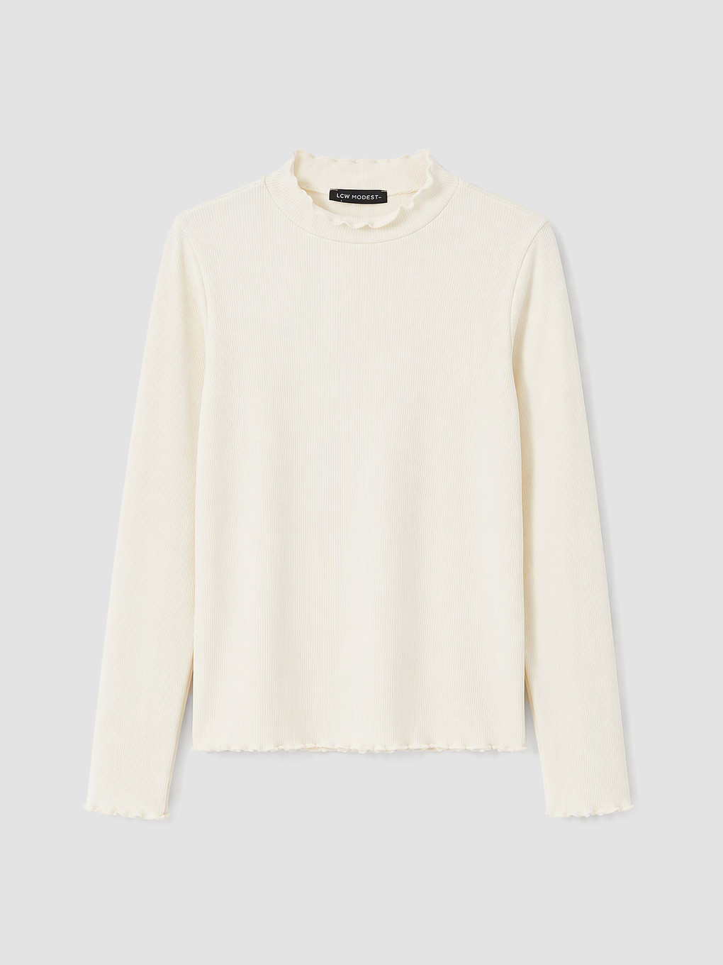 Mock Neck Women's Ribbed Body-4