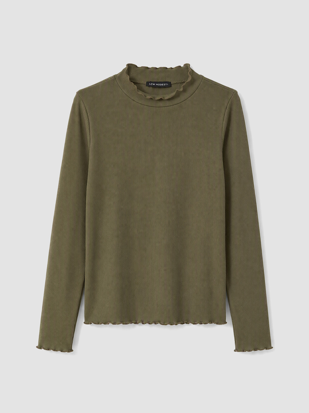 Mock Neck Women's Ribbed Body-4