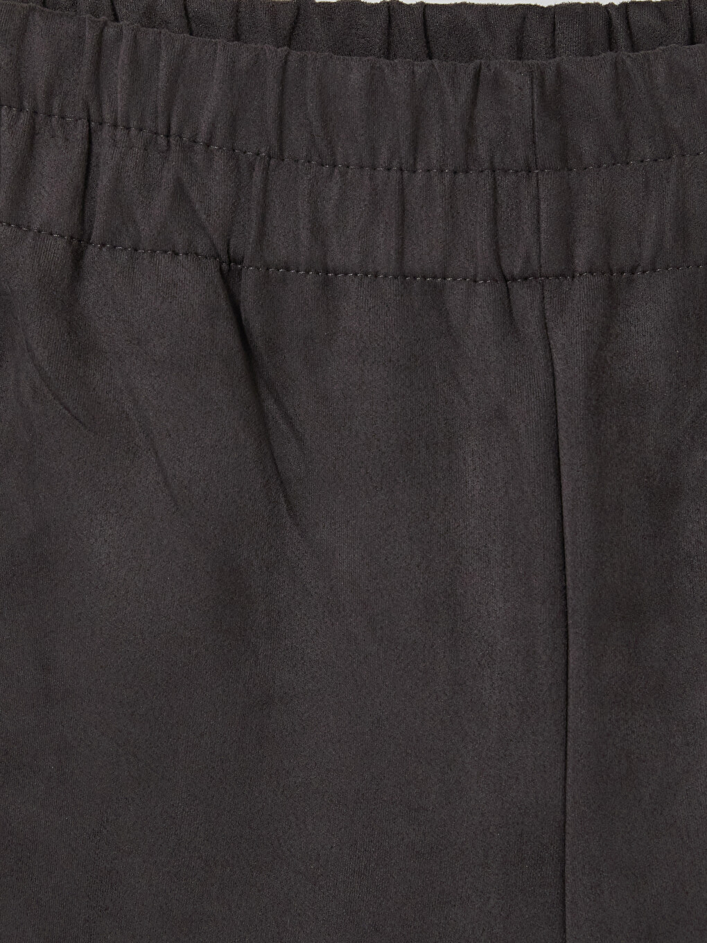 Antrasit Loose Fit Süet Görünümlü Kadın Pantolon-5