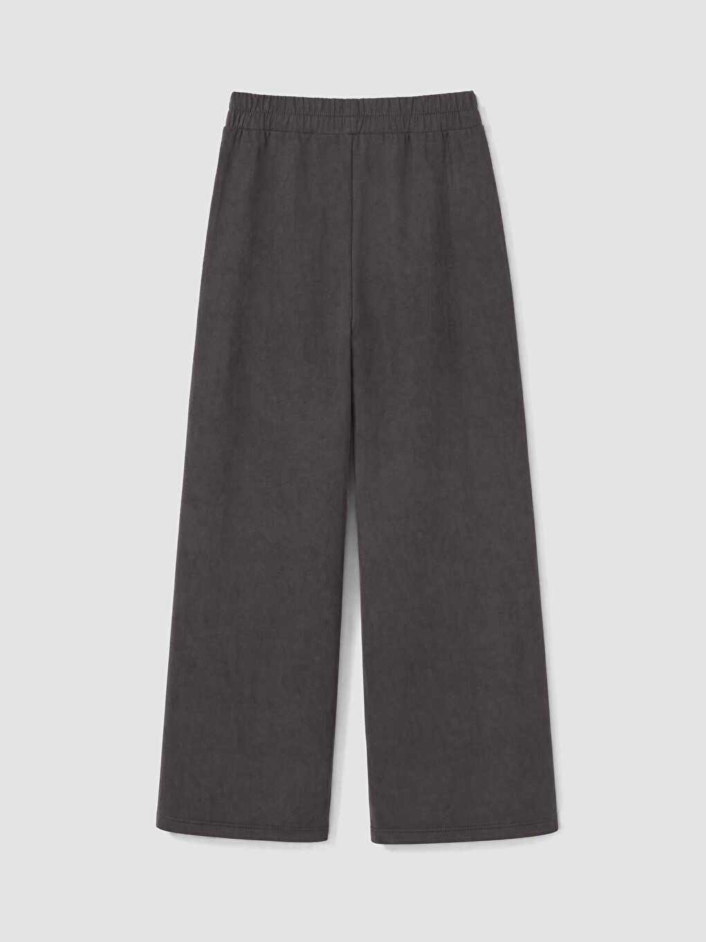 Antrasit Loose Fit Süet Görünümlü Kadın Pantolon-6