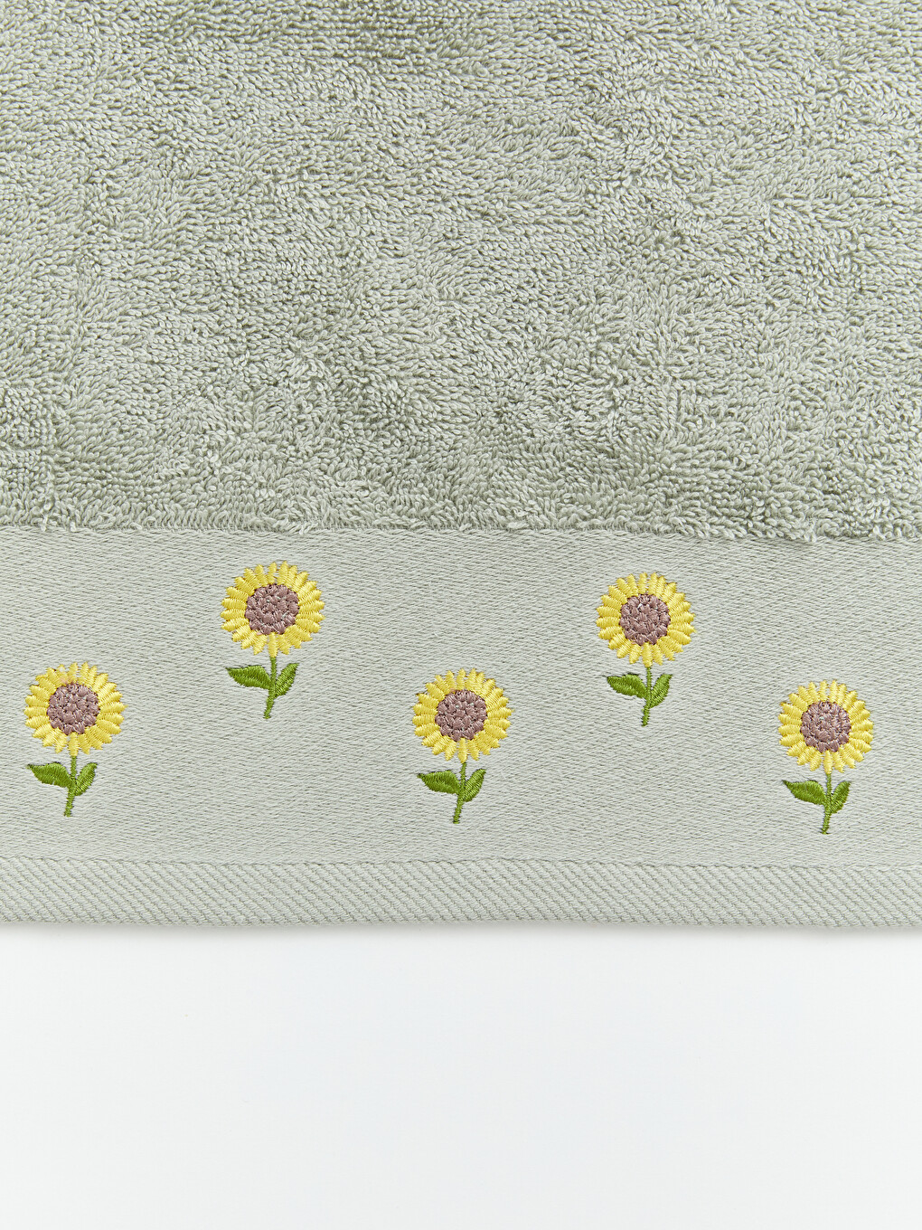 Sunflower Embroidered Cotton Hand Towel 50x80 Cm-2