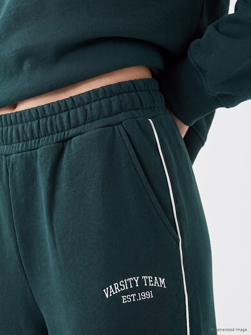Woman Green Sweatpants-2