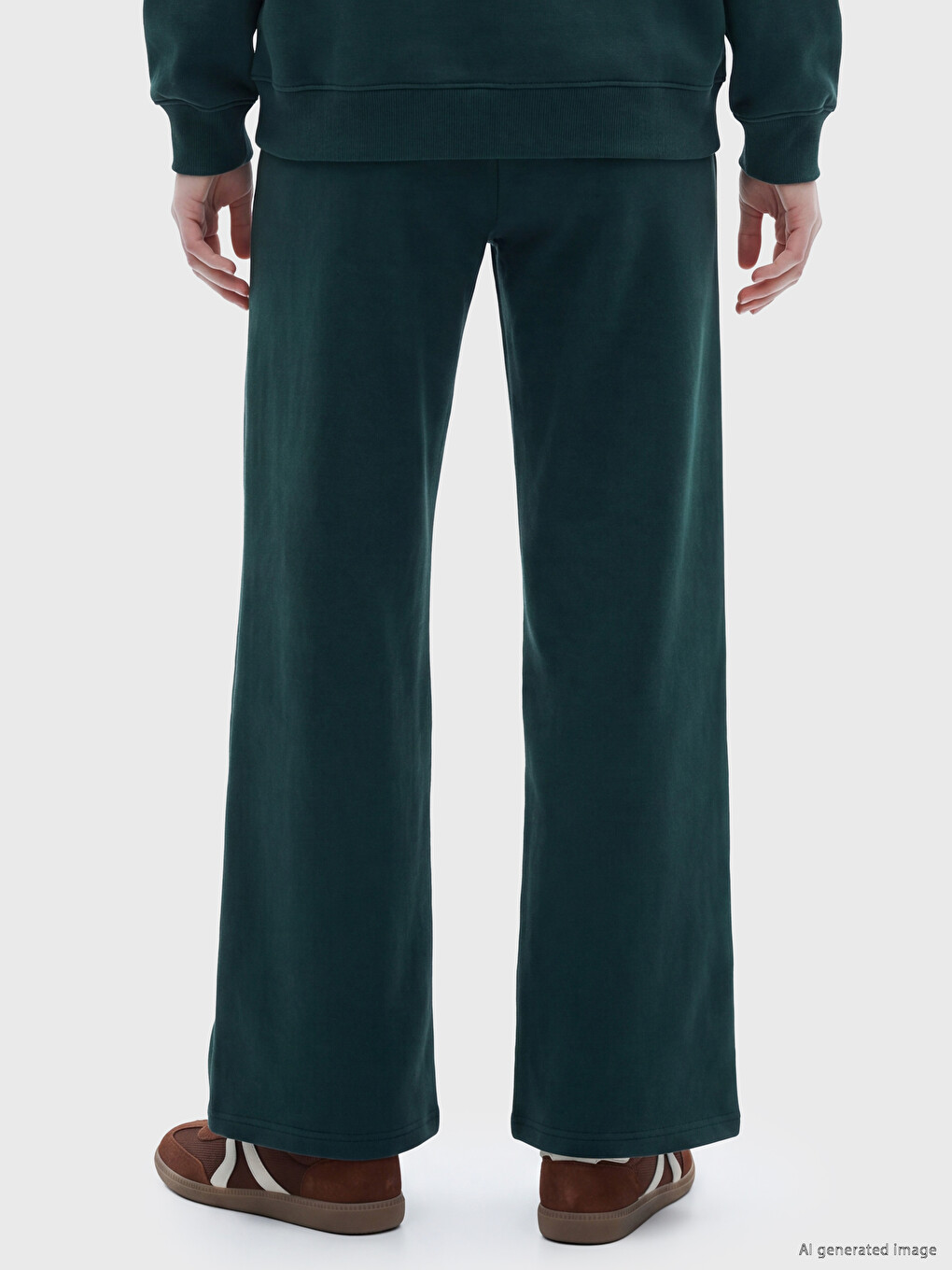 Woman Green Sweatpants-3