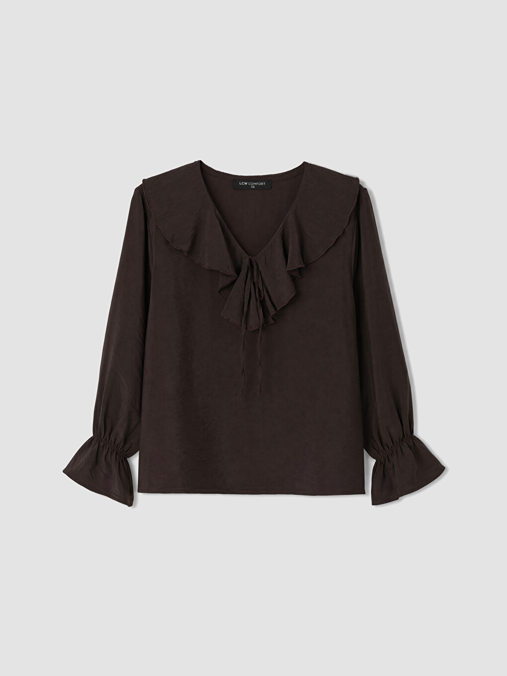 V Neck Frilled Blouse-4