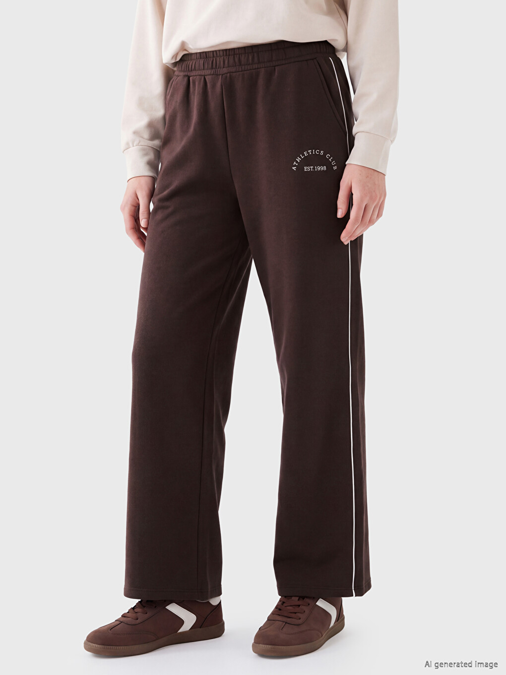 Elastic Waist Women's Thick Jogger Sweatpants-2