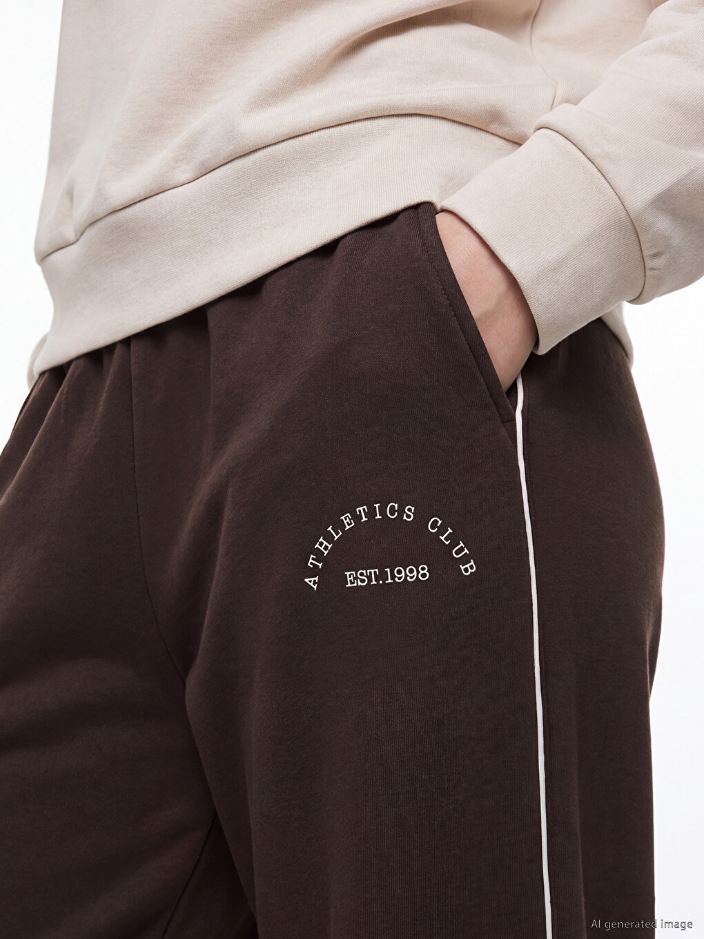 Elastic Waist Women's Thick Jogger Sweatpants-3