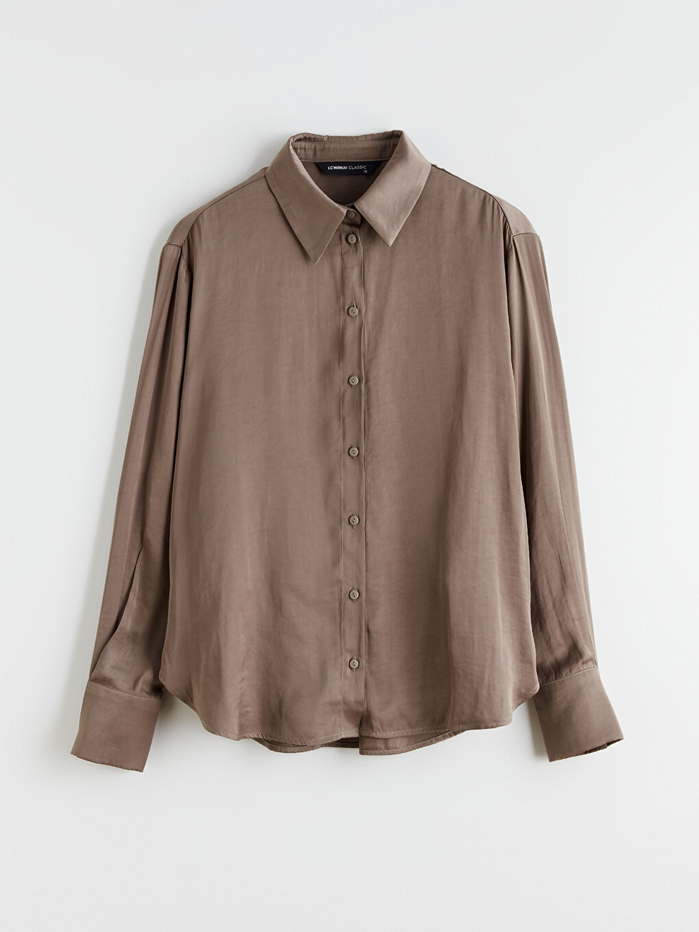 Chemise Femme Satin Coupe Décontractée-4