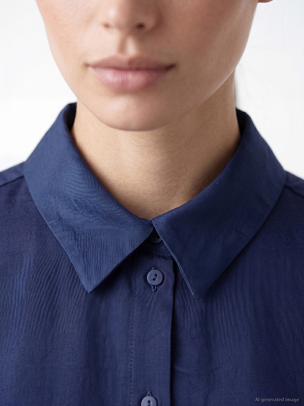 Loose Fit Satin Women's Shirt-2