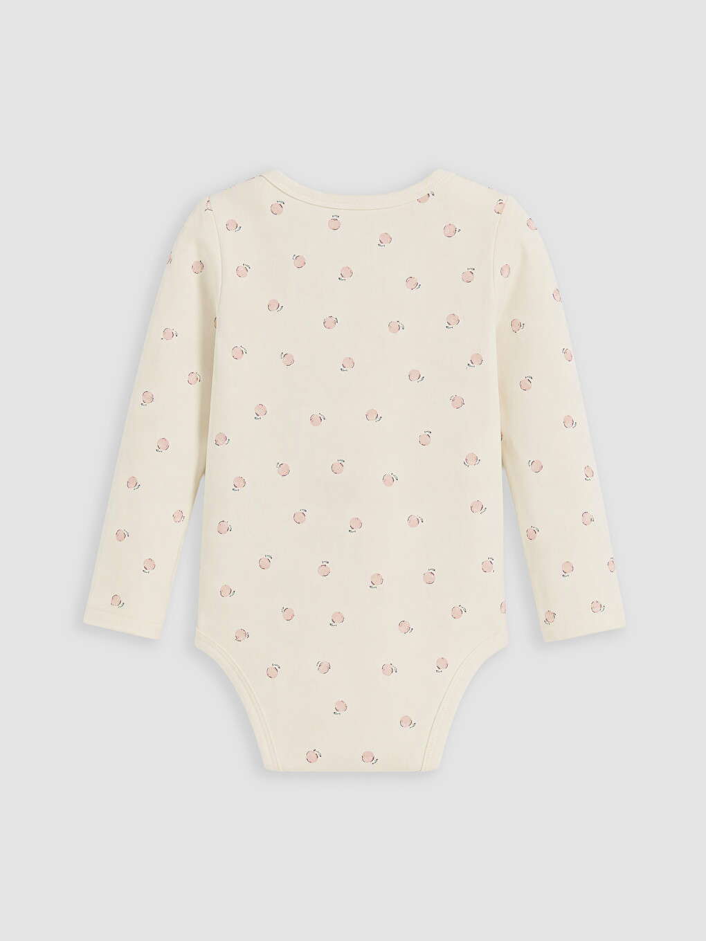Ekru Baskılı Kız Bebek Çıtçıtlı Body 2'li-3