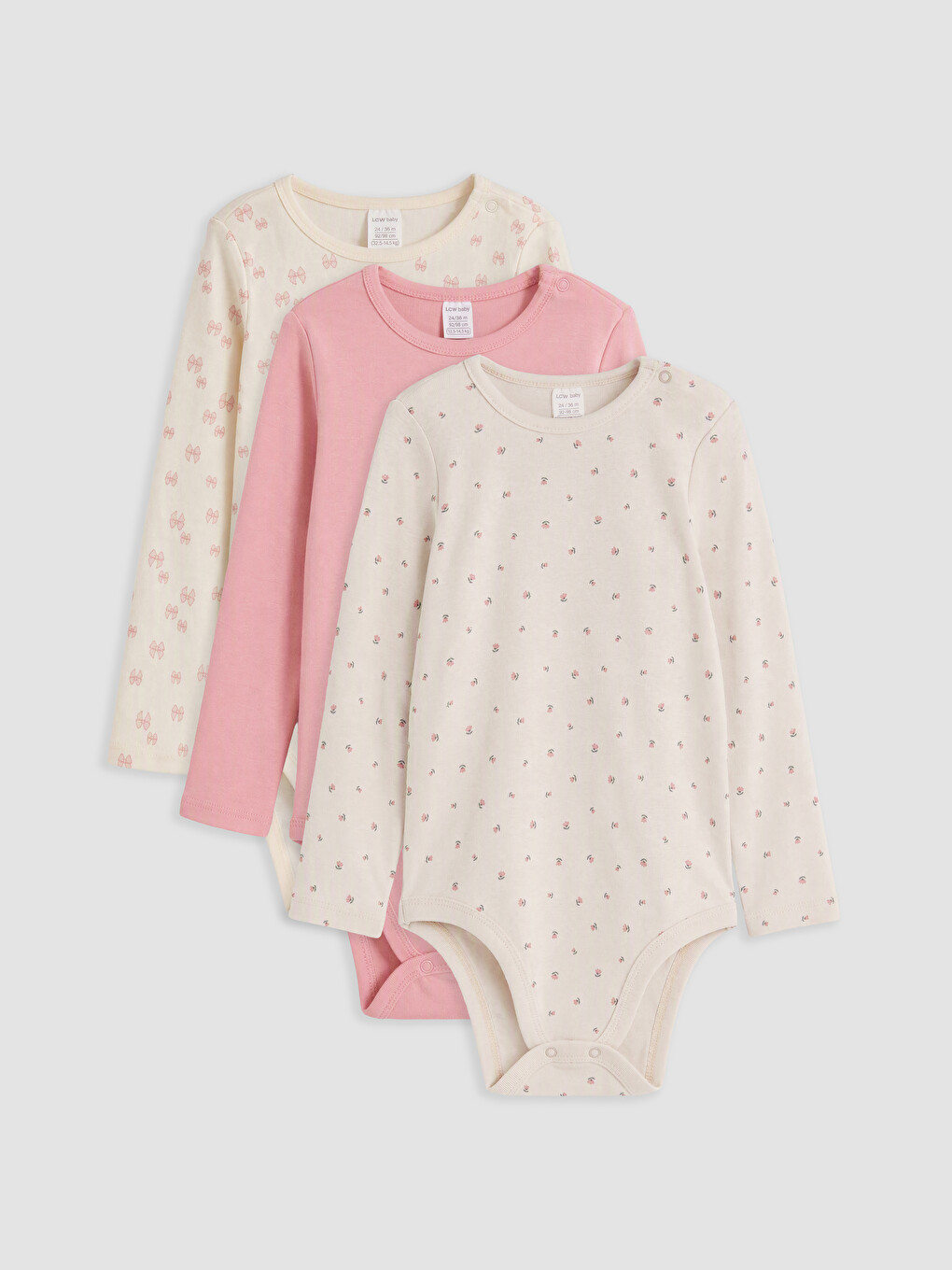 Baby Girls' Snap Bodysuit 3-pack