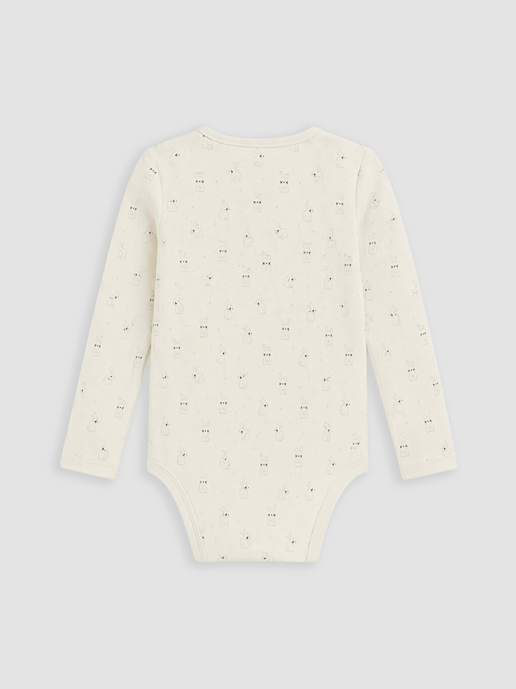 Ekru Baskılı Kız Bebek Çıtçıtlı Body 2'li-6