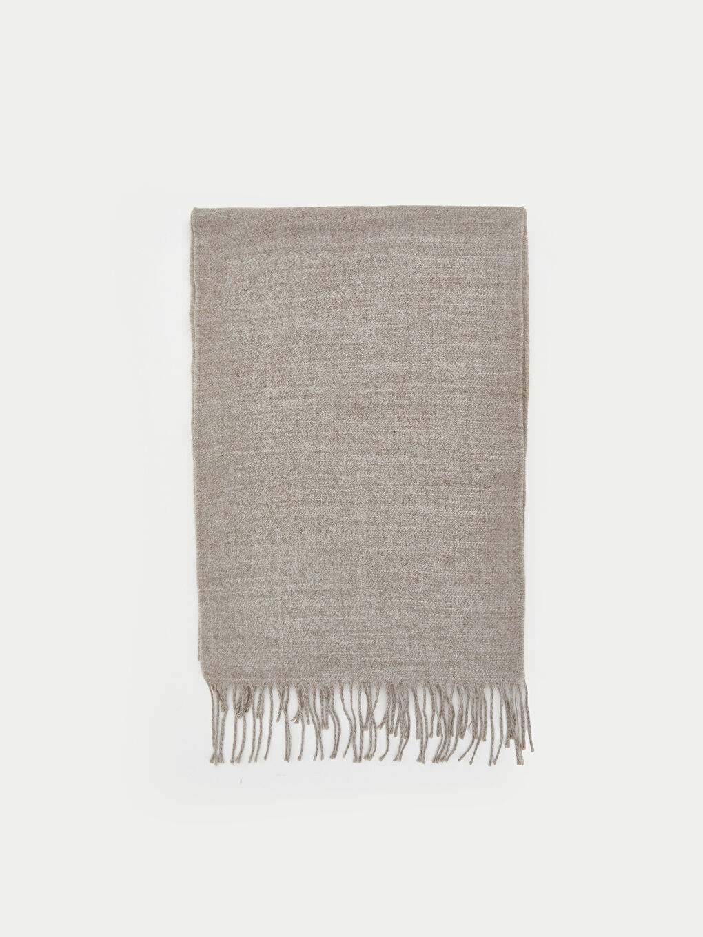 Bej Püsküllü Erkek Atkı-1