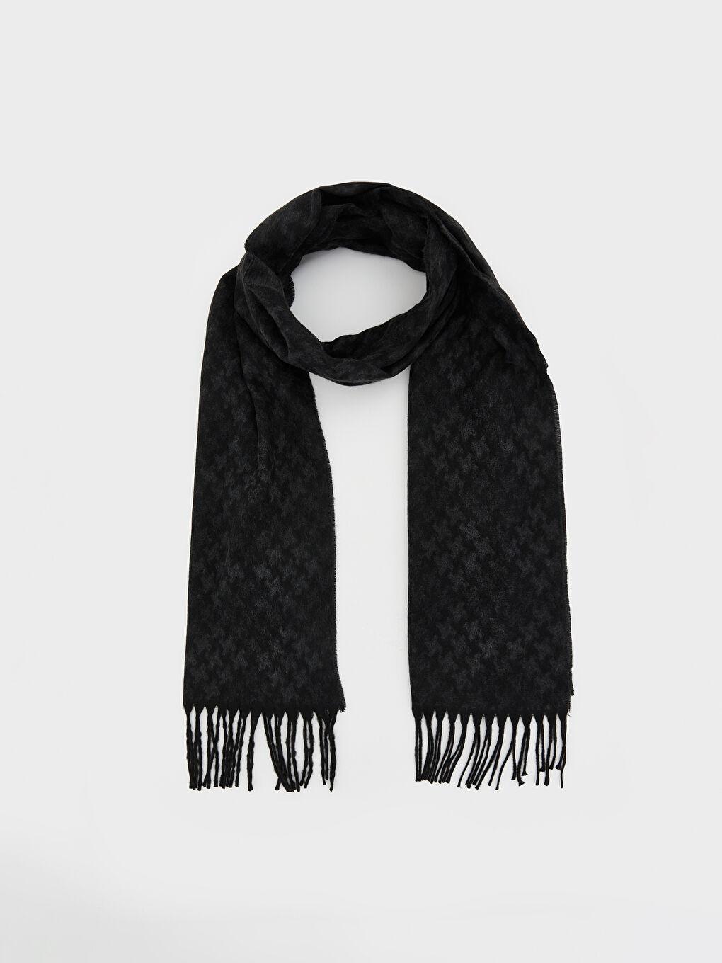 Antrasit Ekose Desenli Erkek Atkı