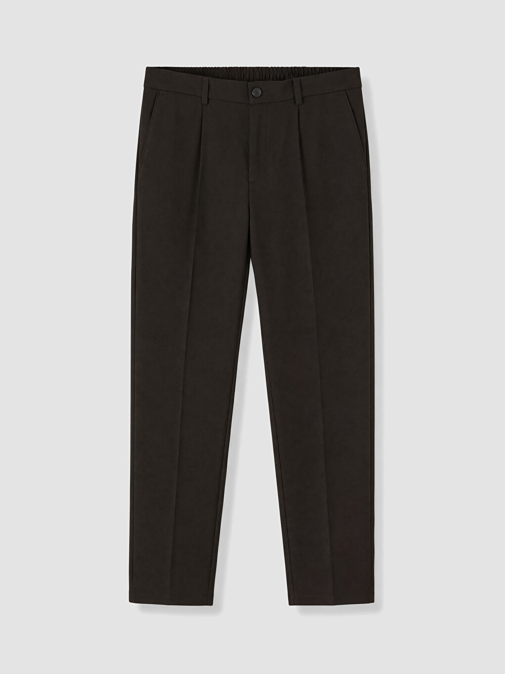 Kahverengi Regular Fit Pileli Erkek Pantolon