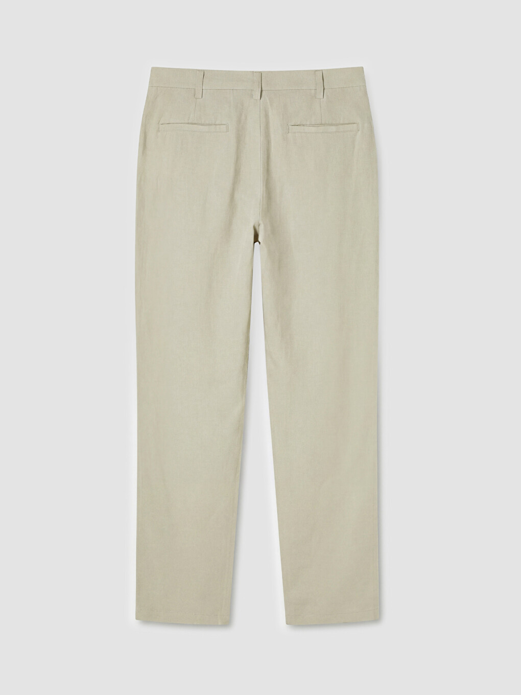 Linen-look Standard Fit Men's Trousers-5