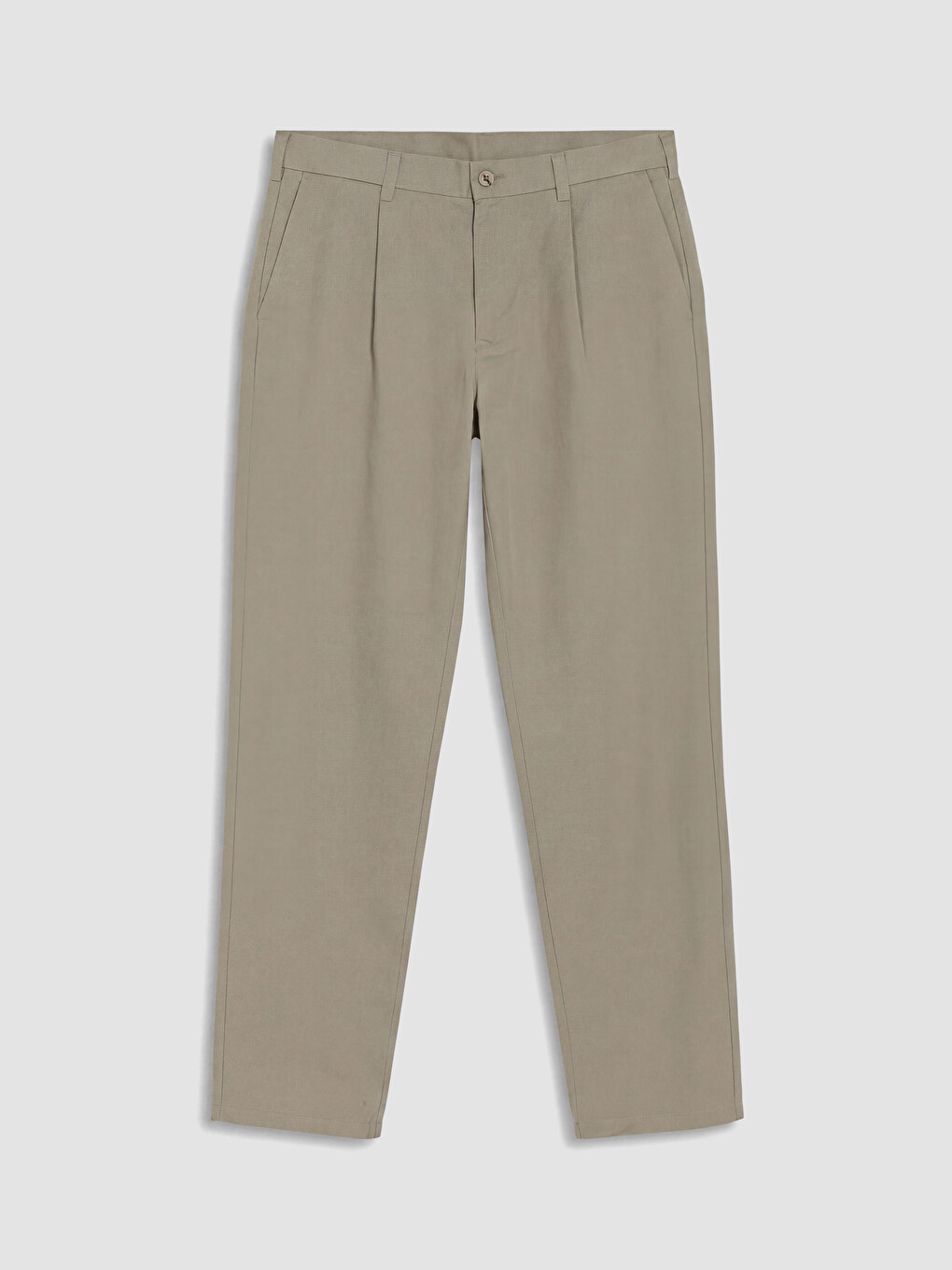 Regular Fit Gabardine Men's Pleated Trousers-4
