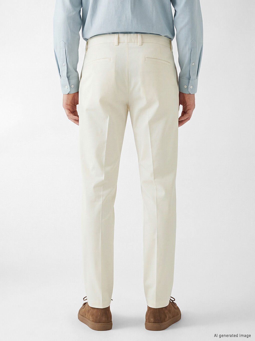 Regular Fit Gabardine Men's Pleated Trousers-3