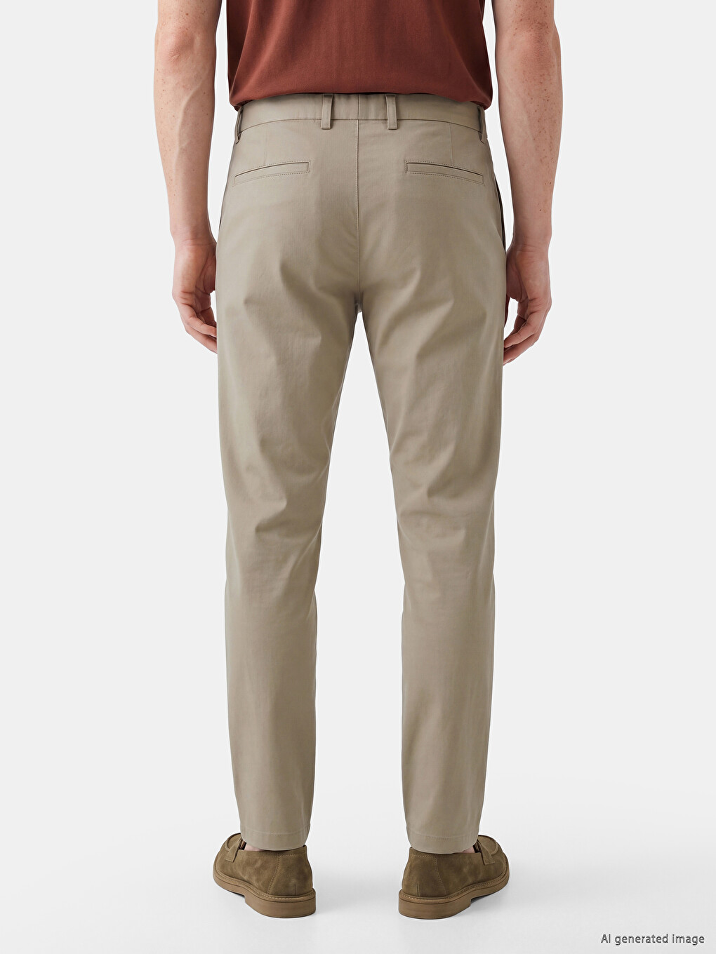 Regular Fit Gabardine Men's Pleated Trousers-3