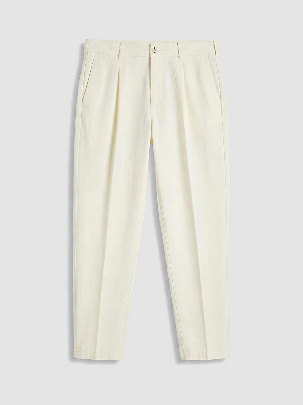 Pantaloni Regular Fit cu Pense pentru Bărbați-4