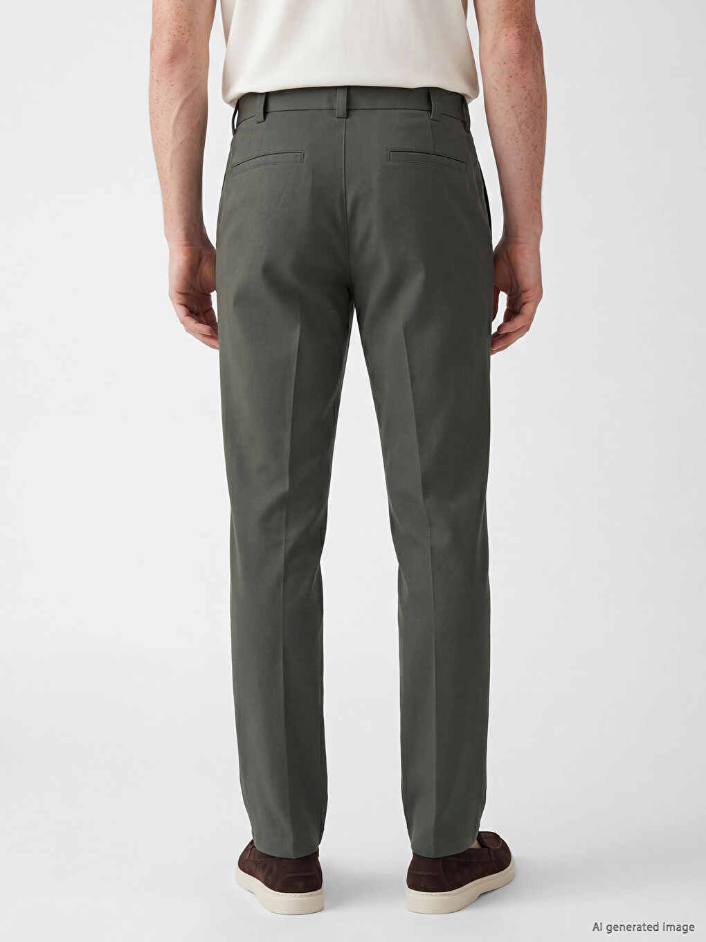 Pantaloni Regular Fit cu Pense pentru Bărbați-3