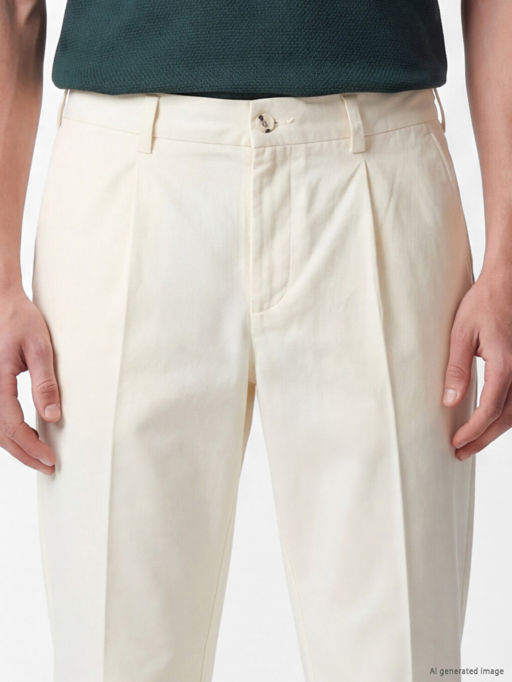 Pantaloni Regular Fit cu Pense pentru Bărbați-2