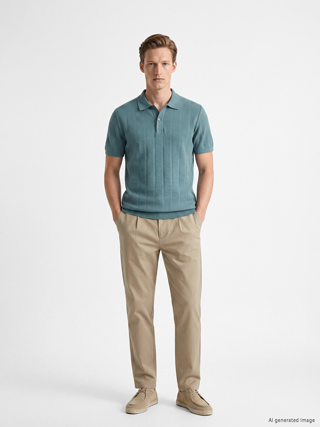 Regular Fit Men's Pleated Trousers