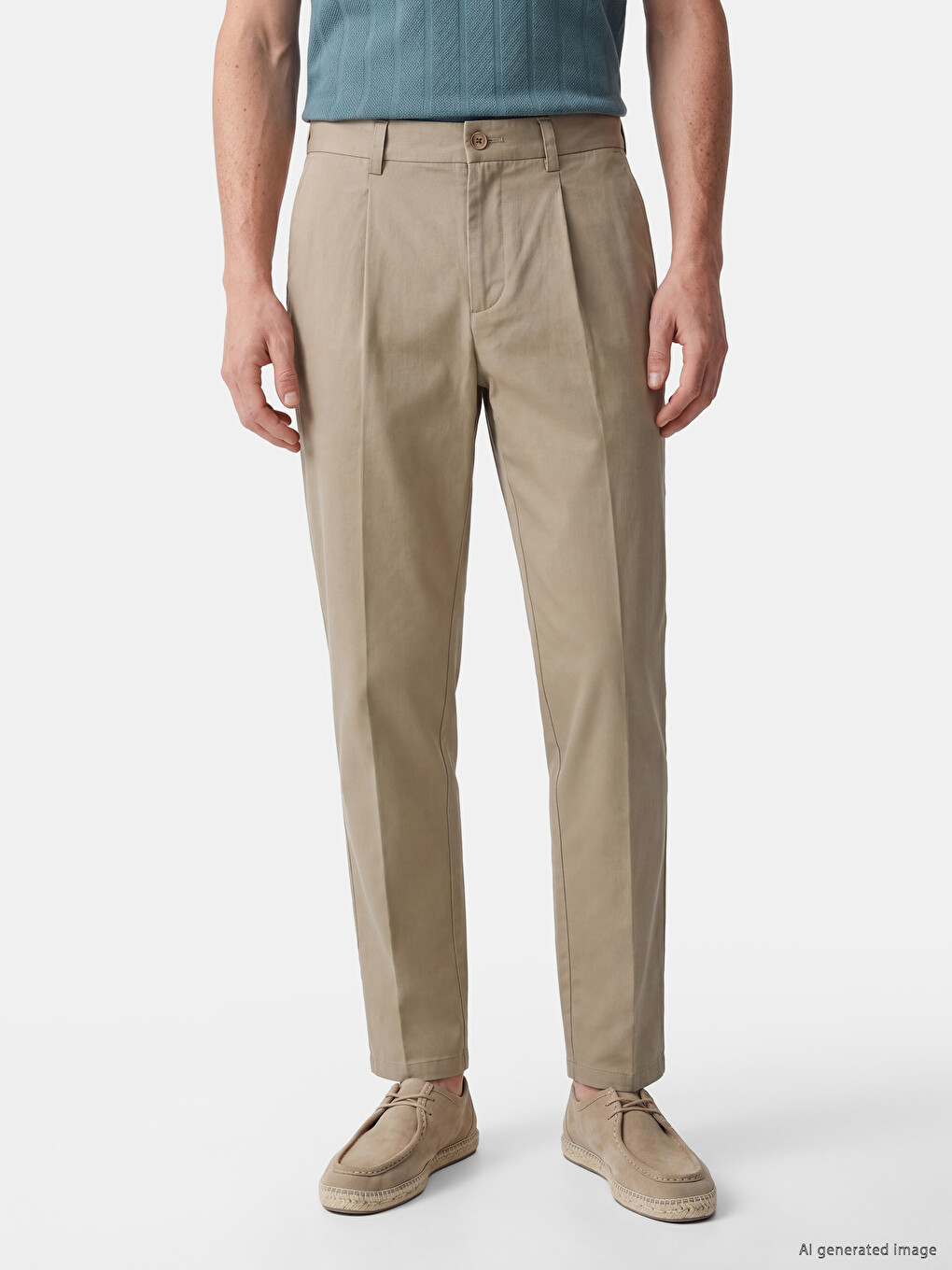 Regular Fit Men's Pleated Trousers-1