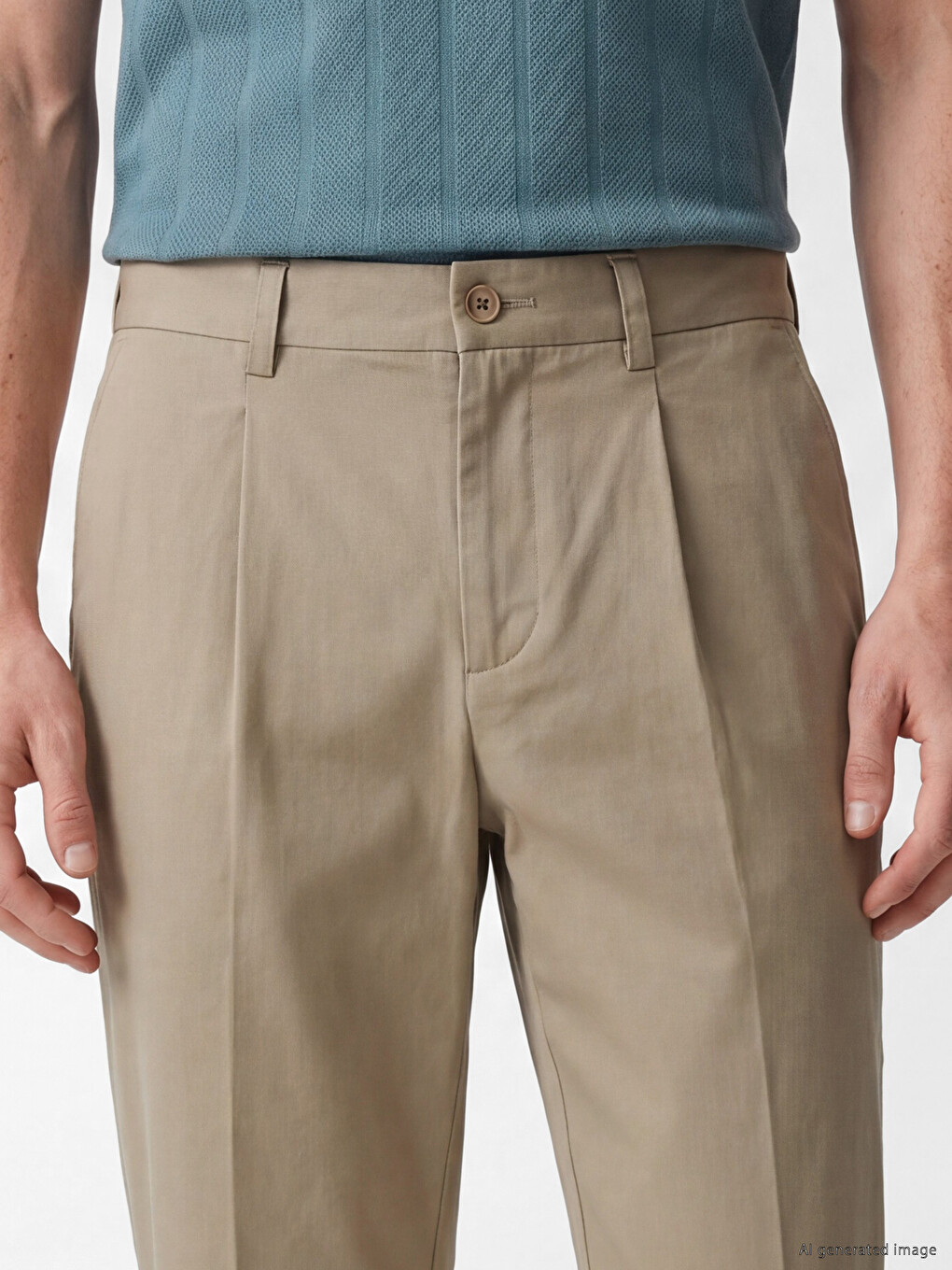 Regular Fit Men's Pleated Trousers-2