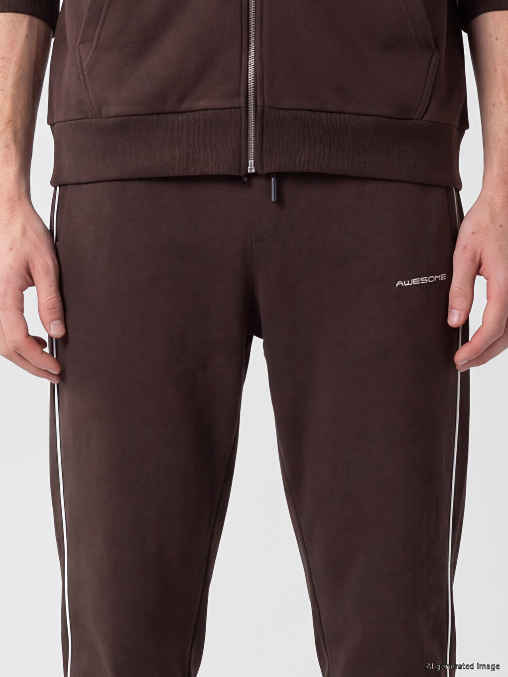 Kahverengi Regular Fit Erkek Jogger Eşofman Altı-2